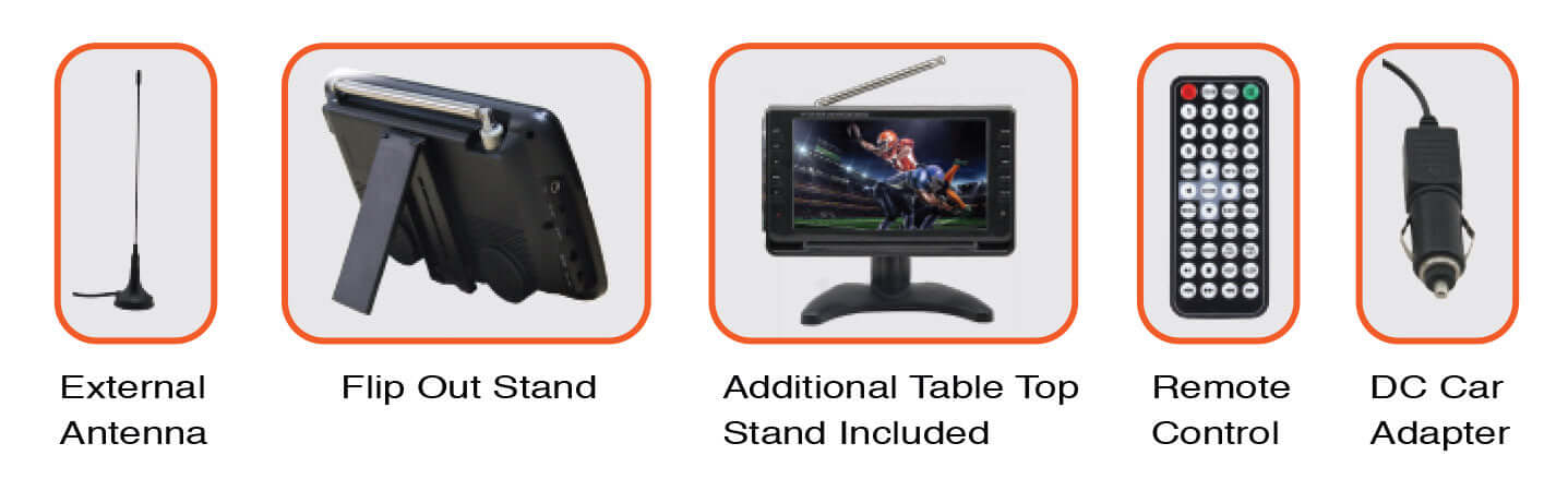 Naxa 9" Portable 12 Volt TV & Digital Multimedia Player