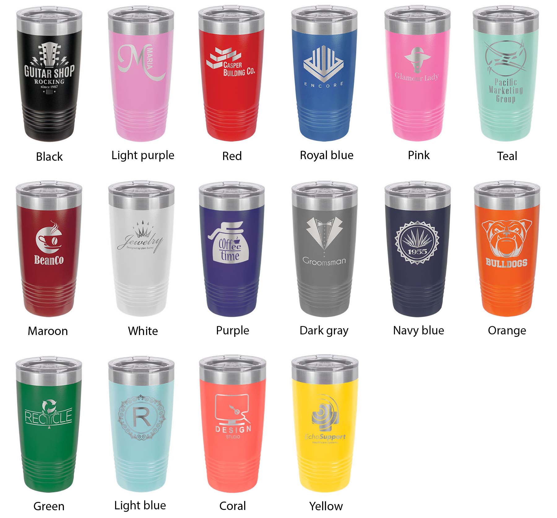 Cedar Lake Map Tumbler Travel Mug Insulated Laser Engraved Coffee Cup Indiana 20 oz